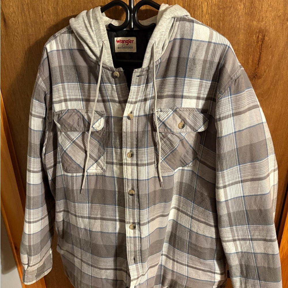 Wrangler Authentic Gray Hooded Jacket
